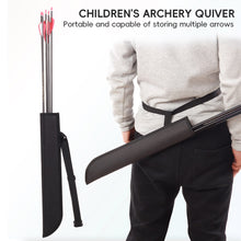 Load image into Gallery viewer, Professional Large Capacity Kids Archery Quiver Adjustable Waist-Wearable Arrow Storage Bag for Outdoor Sports and Practice
