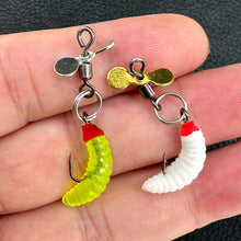 Load image into Gallery viewer, 1PC Propeller Grub Bait High Rotation Anti-Tangle Bread Worm Lure Soft Bait for Trout Tilapia Perch
