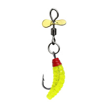 Load image into Gallery viewer, 1PC Propeller Grub Bait High Rotation Anti-Tangle Bread Worm Lure Soft Bait for Trout Tilapia Perch
