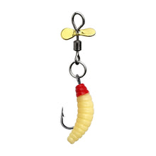 Load image into Gallery viewer, 1PC Propeller Grub Bait High Rotation Anti-Tangle Bread Worm Lure Soft Bait for Trout Tilapia Perch
