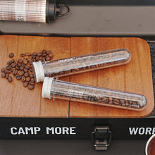 Load image into Gallery viewer, 1PC 60ML Coffee Bean Test Tube Storage Bottle PET Transparent Plastic Container for Dried Flowers Candy Storage Outdoor Camping Sub bottle
