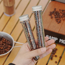 Load image into Gallery viewer, 1PC 60ML Coffee Bean Test Tube Storage Bottle PET Transparent Plastic Container for Dried Flowers Candy Storage Outdoor Camping Sub bottle

