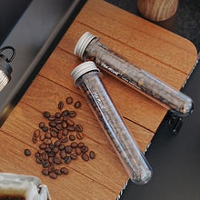 Load image into Gallery viewer, 1PC 60ML Coffee Bean Test Tube Storage Bottle PET Transparent Plastic Container for Dried Flowers Candy Storage Outdoor Camping Sub bottle
