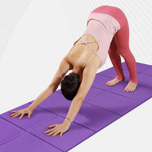 Load image into Gallery viewer, 173*61*0.5CM Portable Foldable Yoga Mat Anti-Slip Shock-Absorbing Mat For Fitness Camping And Rest
