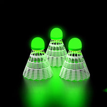 Load image into Gallery viewer, 3PCS LED Light Up Badminton Balls Windproof Durable High-Elasticity Nylon Balls Night Outdoor Training Glow-In-The-Dark Badminton

