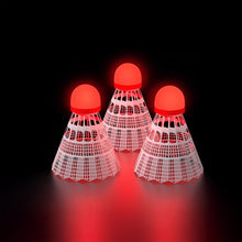 Load image into Gallery viewer, 3PCS LED Light Up Badminton Balls Windproof Durable High-Elasticity Nylon Balls Night Outdoor Training Glow-In-The-Dark Badminton
