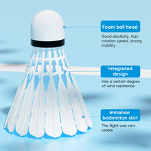 Load image into Gallery viewer, 3/6/12PCS Simulation Badminton Foam Ball Head Windproof And Durable Nylon Ball Badminton Training Supplies
