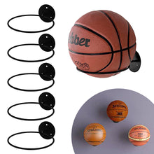 Load image into Gallery viewer, 1PC Wall-Mounted Basketball And Football Display Stand Thickened Ironwork Multi-Ball Storage Rack Screw Installation Bracket

