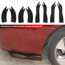Load image into Gallery viewer, Pair Car Rear Bumper Corner Guards Sports Lip Spoiler for Sedans 3D Airflow Rear Valance Upgrade Kit
