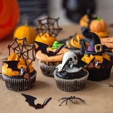 Load image into Gallery viewer, Halloween 3D Acrylic Bat Cake Topper Cupcake Decorations Reusable Spooky Flying Gothic Wedding Halloween Party Cake Accessories Decor
