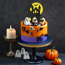 Load image into Gallery viewer, Halloween 3D Acrylic Bat Cake Topper Cupcake Decorations Reusable Spooky Flying Gothic Wedding Halloween Party Cake Accessories Decor
