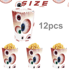 Load image into Gallery viewer, Halloween Eyeball Theme Party Supplies Set Scary Disposable Tableware Kit Plates/Napkins/Banner/Tablecloth Decor All-in-One Pack
