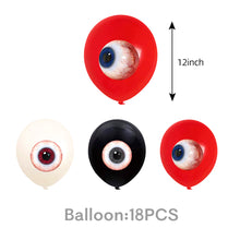 Load image into Gallery viewer, Halloween Eyeball Theme Party Supplies Set Scary Disposable Tableware Kit Plates/Napkins/Banner/Tablecloth Decor All-in-One Pack
