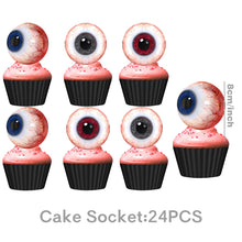 Load image into Gallery viewer, Halloween Eyeball Theme Party Supplies Set Scary Disposable Tableware Kit Plates/Napkins/Banner/Tablecloth Decor All-in-One Pack
