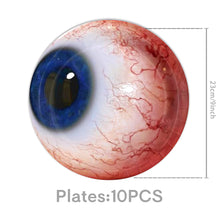 Load image into Gallery viewer, Halloween Eyeball Theme Party Supplies Set Scary Disposable Tableware Kit Plates/Napkins/Banner/Tablecloth Decor All-in-One Pack
