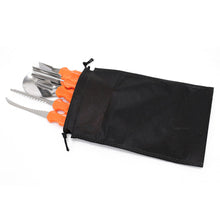 Load image into Gallery viewer, Halloween Pumpkin Carving Kit with Storage Bag DIY 7-Piece Stainless Steel Jack-o-Lantern Making Vegetable Fruit Carving Tools
