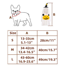 Load image into Gallery viewer, Halloween Ghost Dog Costume Hat &amp; Cloak with Candy Bag Spooky Cute Breathable Trick or Treat Pet Costume Photo Prop Pet Cosplay Gear
