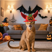 Load image into Gallery viewer, 2025 Halloween Pet Horns Adjustable for Cats Dogs Funny Party Hats Cute Devil Costume Trick or Treat Gear Satanic Pet Accessories
