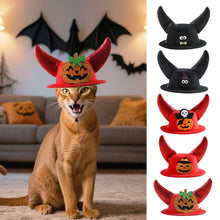 Load image into Gallery viewer, 2025 Halloween Pet Horns Adjustable for Cats Dogs Funny Party Hats Cute Devil Costume Trick or Treat Gear Satanic Pet Accessories
