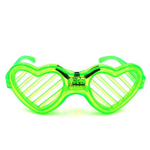 Load image into Gallery viewer, Halloween Light Up LED Glasses Rave Party Flash Heart Festival Accessories Night Party Glow in the Dark Electronic Rave Gear Photography Props
