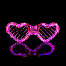 Load image into Gallery viewer, Halloween Light Up LED Glasses Rave Party Flash Heart Festival Accessories Night Party Glow in the Dark Electronic Rave Gear Photography Props
