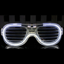 Load image into Gallery viewer, Halloween Light Up LED Glasses Rave Party Flash Heart Festival Accessories Night Party Glow in the Dark Electronic Rave Gear Photography Props
