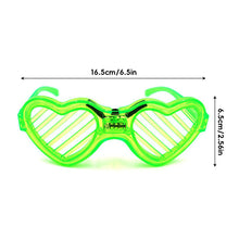 Load image into Gallery viewer, Halloween Light Up LED Glasses Rave Party Flash Heart Festival Accessories Night Party Glow in the Dark Electronic Rave Gear Photography Props

