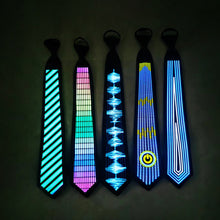 Load image into Gallery viewer, Novelty Tie Voice Activated LED Party Favors Light Up Bow Tie Festival Party Light Necktie Musical Sound Activated Tie Essential Outfits for Parties
