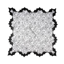 Load image into Gallery viewer, Halloween Lace Spiderweb Cape Bat Cape Elegant Gothic Shawl Witch Gothic Steampunk Cape Spider Web Capelet Halloween Costume Accessory

