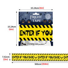 Load image into Gallery viewer, Halloween Warning Tape Caution Barrier Festival Warning Streamer Spooky Party Haunted House Outdoor Porch Yard Halloween Decoration Supplies
