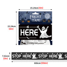 Load image into Gallery viewer, Halloween Warning Tape Caution Barrier Festival Warning Streamer Spooky Party Haunted House Outdoor Porch Yard Halloween Decoration Supplies
