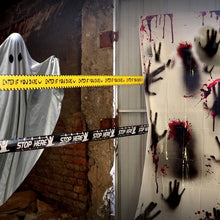 Load image into Gallery viewer, Halloween Warning Tape Caution Barrier Festival Warning Streamer Spooky Party Haunted House Outdoor Porch Yard Halloween Decoration Supplies
