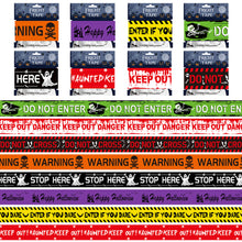 Load image into Gallery viewer, Halloween Warning Tape Caution Barrier Festival Warning Streamer Spooky Party Haunted House Outdoor Porch Yard Halloween Decoration Supplies

