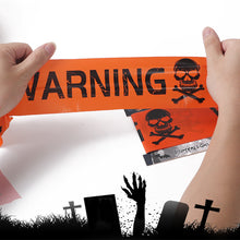 Load image into Gallery viewer, Halloween Warning Tape Caution Barrier Festival Warning Streamer Spooky Party Haunted House Outdoor Porch Yard Halloween Decoration Supplies

