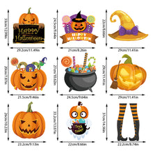 Load image into Gallery viewer, Halloween Pumpkin Witch Hat Hanger Cardstock Festive Ornament Indoor and Outdoor Halloween Accessory
