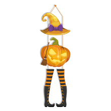 Load image into Gallery viewer, Halloween Pumpkin Witch Hat Hanger Cardstock Festive Ornament Indoor and Outdoor Halloween Accessory

