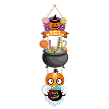 Load image into Gallery viewer, Halloween Pumpkin Witch Hat Hanger Cardstock Festive Ornament Indoor and Outdoor Halloween Accessory
