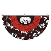 Load image into Gallery viewer, Fan-Shaped Halloween Banner 45x90cm Polyester Spooky Party Courtyard Fence Porch Ghost Pumpkin Banner Hang Halloween Flag Decorations
