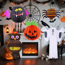 Load image into Gallery viewer, Halloween Hanging Decor Ghost Witch Spider Pumpkin Paper Lanterns DIY Halloween Hanging Crafts Halloween Porch Ceiling Hangings
