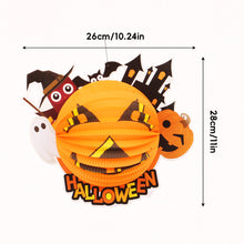 Load image into Gallery viewer, Halloween Hanging Decor Ghost Witch Spider Pumpkin Paper Lanterns DIY Halloween Hanging Crafts Halloween Porch Ceiling Hangings
