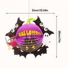 Load image into Gallery viewer, Halloween Hanging Decor Ghost Witch Spider Pumpkin Paper Lanterns DIY Halloween Hanging Crafts Halloween Porch Ceiling Hangings
