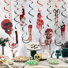 Load image into Gallery viewer, Halloween Spiral Hanging Decor Haunted House Prop Creepy Hanging Ornaments Ghost &amp; Demon Hand Flying Indoor/Outdoor Halloween Decor
