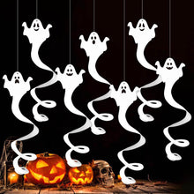 Load image into Gallery viewer, Halloween Spiral Hanging Decor Haunted House Prop Creepy Hanging Ornaments Ghost &amp; Demon Hand Flying Indoor/Outdoor Halloween Decor
