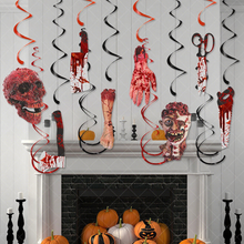 Load image into Gallery viewer, Halloween Spiral Hanging Decor Haunted House Prop Creepy Hanging Ornaments Ghost &amp; Demon Hand Flying Indoor/Outdoor Halloween Decor
