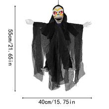 Load image into Gallery viewer, Automatic Halloween Jump Scare Ghost Motion Sound Activated Big Hanging Electric Halloween Decor Screaming Hanging Ghost Prop with Sensor
