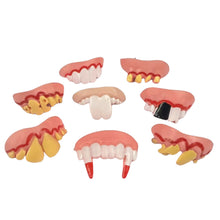 Load image into Gallery viewer, Funny Fake Teeth Multiple Shapes Gag Prop for April Fools' Day Halloween Party Prank Toy Soft Rubber Buck Teeth Costume Accessory for Kids Adults
