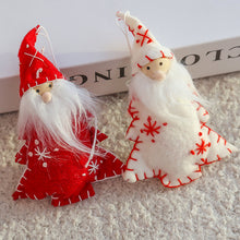 Load image into Gallery viewer, Wool Felt Christmas Pendants Hand Sewing Felt Snowmen Xmas Tree Wreath Socks Gloves Hanging Ornaments Party Decor
