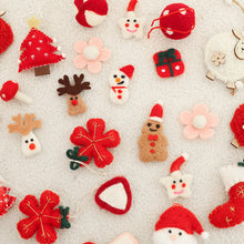 Load image into Gallery viewer, Wool Felt Christmas Pendants Hand Sewing Felt Snowmen Xmas Tree Wreath Socks Gloves Hanging Ornaments Party Decor
