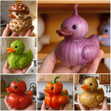 Load image into Gallery viewer, Craftsmanship Resin Fancy Vegetable Duck Jewelry Cartoon Cute Animal Sculpture Waterproof Creative Mini Statue Home Decoration

