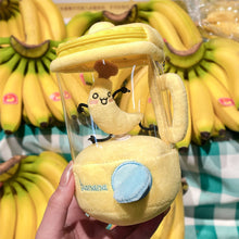 Load image into Gallery viewer, Cartoon Fruit Juicer Plush Toy Watermelon/Orange/Banana Bag Pendants Blender Toy Drawstring Rotating Plush Keychains
